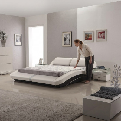 Luxury Leather Design Upholstered Beds Double Modern Bed Marriage Decor Exclusive