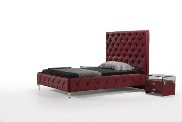Designer Bett Chesterfield Leather Hotel Beds Luxury Double Sleep Rooms