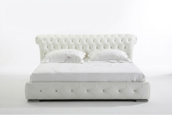 Leather bed upholstery design luxury double hotel bedroom beds