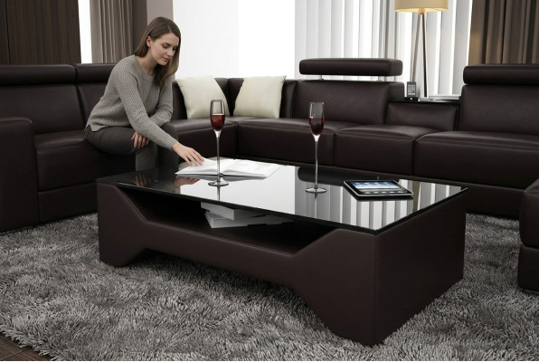 Classic luxury designer coffee table decor sofa living room table leather