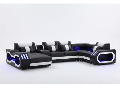 Mega large living landscape - Lighting system sofa upholstery new couch