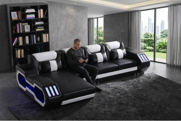 Relax couches L shape sofa couch set illuminated living landscape