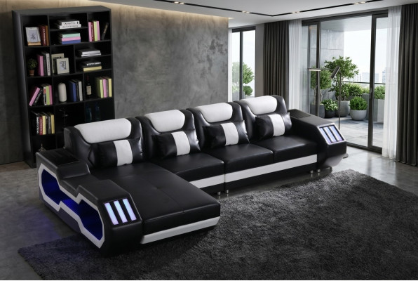 Relax couches L shape sofa couch set illuminated living landscape