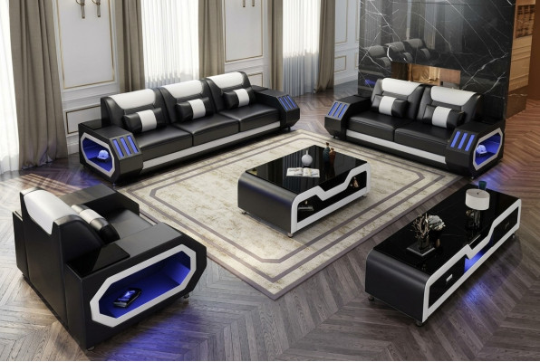 Sofa set 3+2+1 seater coffee table sideboard set design modern