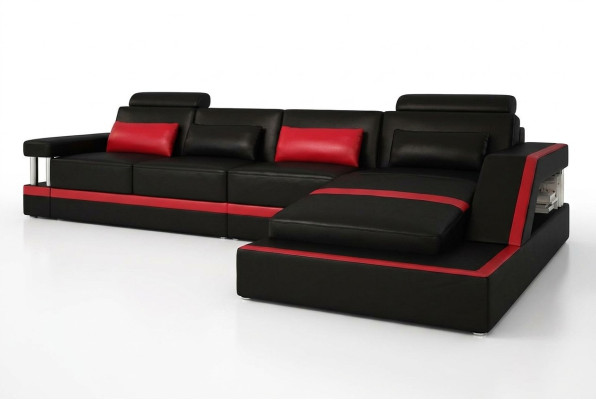 Leather sofa couch corner sofa corner upholstery seat ensemble living landscape