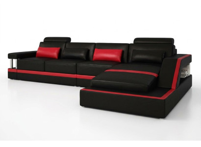 Leather sofa couch corner sofa corner upholstery seat ensemble living landscape