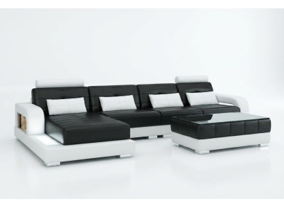 Corner sofa leather couch upholstery living landscape