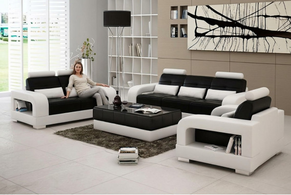 Leather sofa couch sofa set 3+2 set design modern sofa seater sets