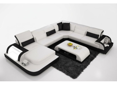 Living landscape extra luxury class corner sofa couch - corner suites leather sofa