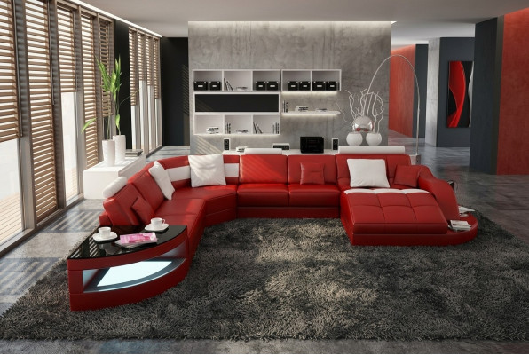 Designer living landscape furniture corner unit U-shaped couch corner sofa upholstery