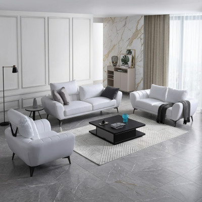 Leather sofa couch living area 3+2 seater suite design modern sofa