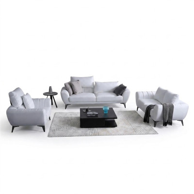 Leather sofa couch living area 3+2 seater suite design modern sofa