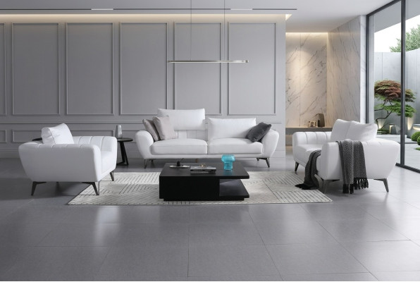 Leather Suite Complete Set - Noble Designer Sofas Living Room Seating Furniture