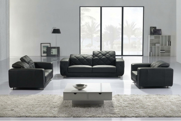 Leather sofa living area 3+2 seater set design modern sofa leather