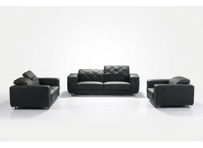 Leather sofa living area 3+2 seater set design modern sofa leather