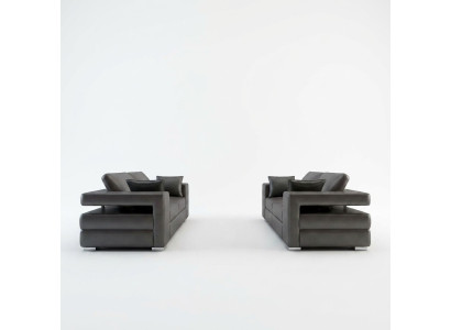 Leather sofa living landscape 3+2 seater suite design modern sofa couch