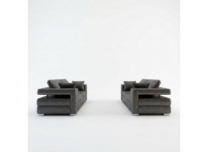 Leather sofa living landscape 3+2 seater suite design modern sofa couch