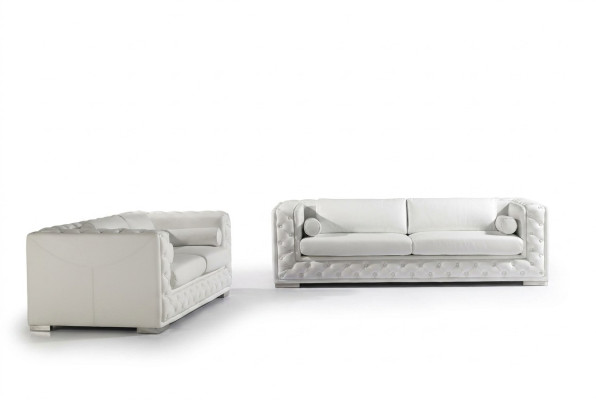 Leather sofa couch living landscape 3+2 seater suite design decor modern sofa