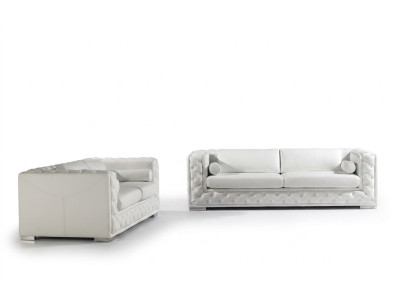 Leather sofa couch living landscape 3+2 seater suite design decor modern sofa