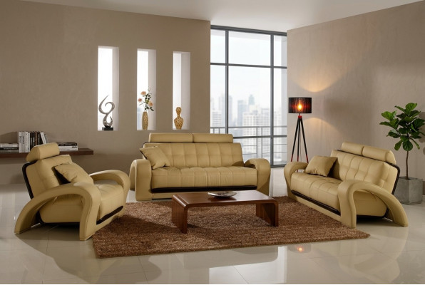Leather Sofa Living Area 3+2 Seater Set Design Modern Sofa Leather Set
