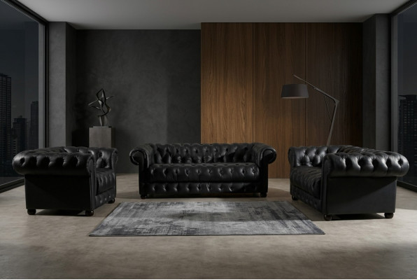 Leather sofa seat cushion set Chesterfield chairs design sofa couch set