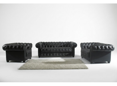 Chesterfield Sofa 2 Seater Upholstered Design Couches Sofas Suite NEW