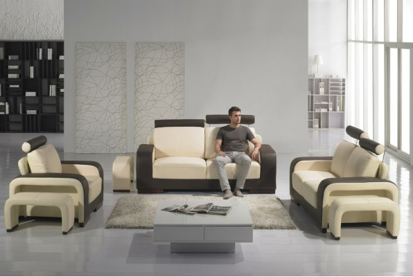 Leather sofa set 3+2+1 seater set decorative suite upholstered sofa couch