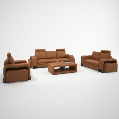Leather sofa set 3+2+1 seater decoration set upholstery sofa couch