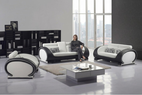 Sofa 2-seater design modern sofas upholstery fabric seat two-seater leather new