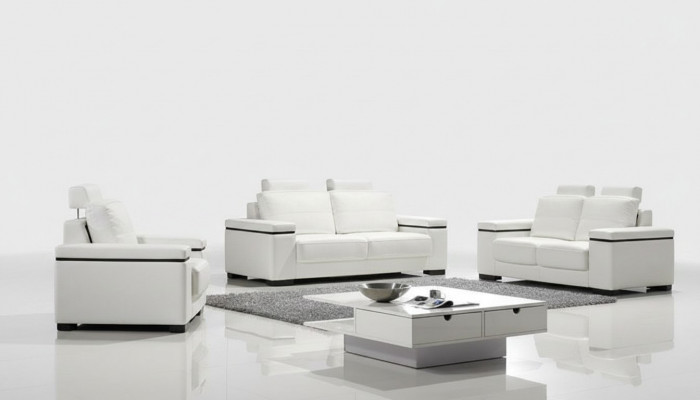 Sofa set 3+2+1 seater design sofas upholstered leather relax couches
