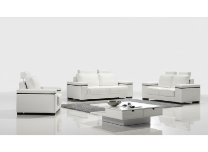Sofa set 3+2+1 seater design sofas upholstered leather relax couches