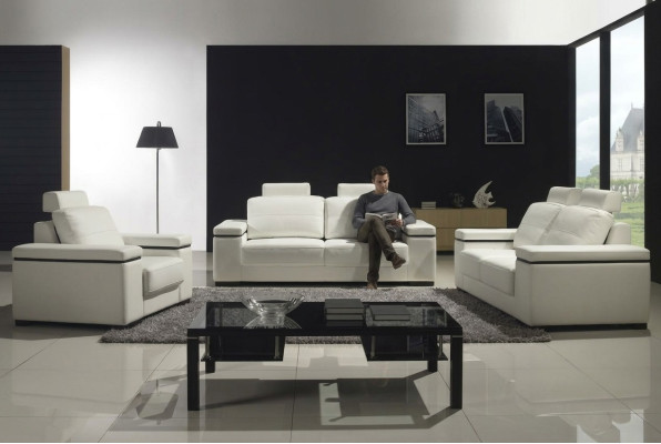 Sofa 3-seater design sofas upholstery modern couches leather relax three-seater
