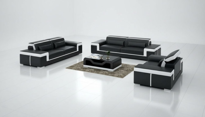 Design upholstery seating couch 3-seater set sofa sofas couches decor leather