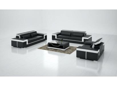 Design upholstery seating couch 3-seater set sofa sofas couches decor leather