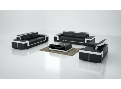 Design upholstery seating couch 3-seater set sofa sofas couches decor leather