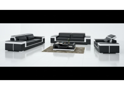 Sofa 2-seater upholstery designer couches sofas suite NEW leather sofa
