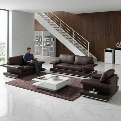 Leather sofa living landscape 3+2+1 seat suite design couch modern sofa