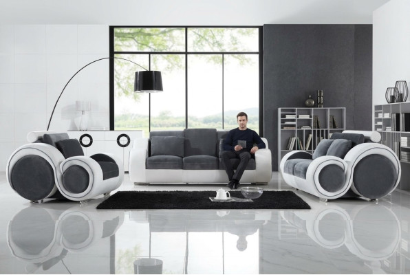 Modern sofa set 3+2+1 seater set design sofas upholstered couches textile