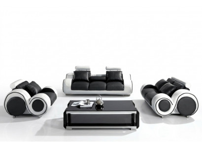 Upholstered Seat Couch 3-Seater Suite Sofa Sofas Couches Leather Three-Seater