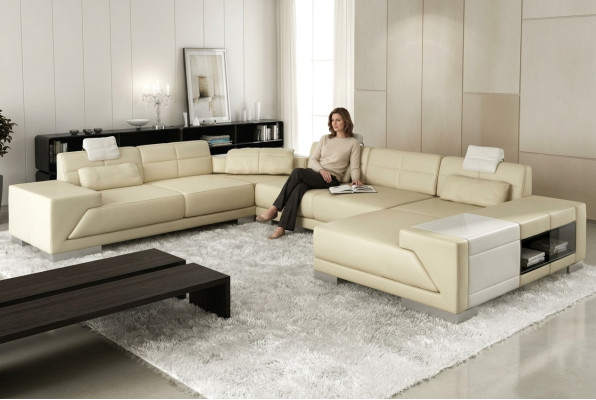XXL BIG Living Landscape U-Shape Corner Sofa Sofa Couch Upholstery Set