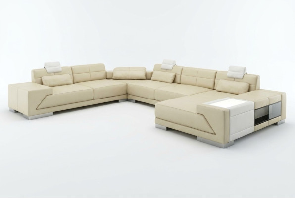 XXL BIG Living Landscape U-Shape Corner Sofa Sofa Couch Upholstery Set