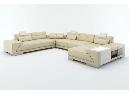 XXL BIG Living Landscape U-Shape Corner Sofa Sofa Couch Upholstery Set
