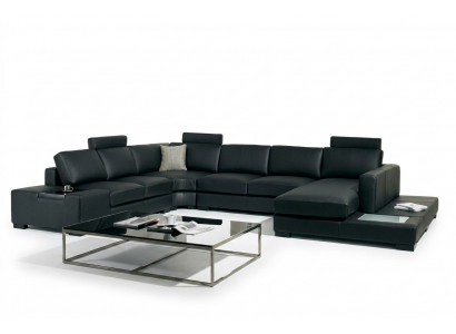 Leather sofa designer sofa U-shaped living landscape couch decor upholstery corner sofa