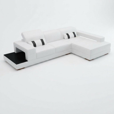 Leather sofa L-shaped couch living landscape corner sofa corner suite design