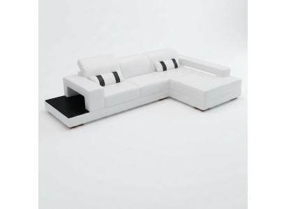 Leather sofa L-shaped couch living landscape corner sofa corner suite design