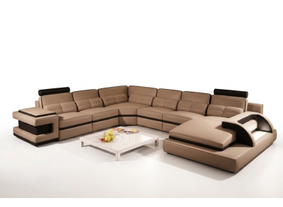 Designer U-Shaped Lounge Couch Corner Sofa Upholstered Suite Corner Suite Sofa