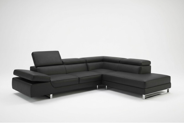 Sectional leather sofa L-shaped sofa couch decor upholstery seat corner