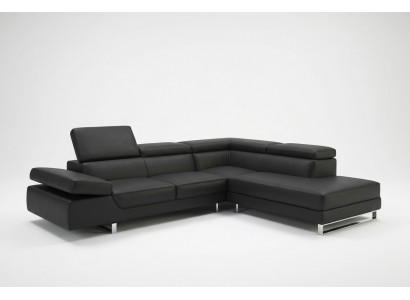 Sectional leather sofa L-shaped sofa couch decor upholstery seat corner