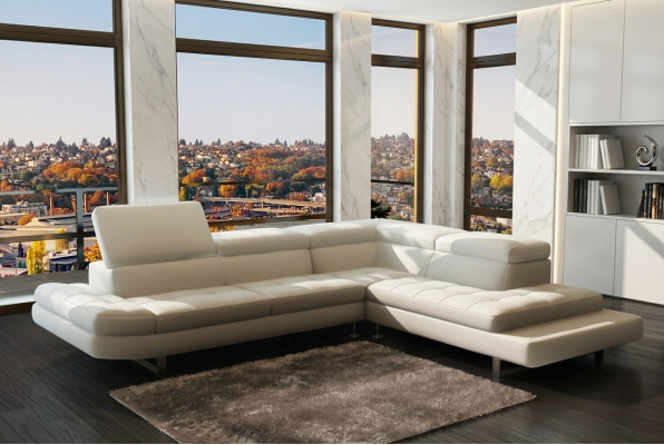 Modern leather corner sofa L shape upholstered designer corner suite