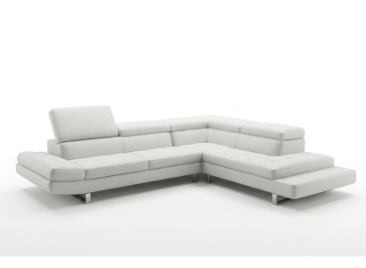 Modern leather corner sofa L shape upholstered designer corner suite